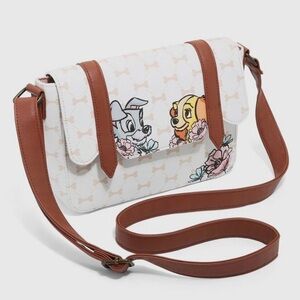 NWT Loungefly Disney Dogs Puppy Crossbody Bag Purse Lady Tramp Dalmatians